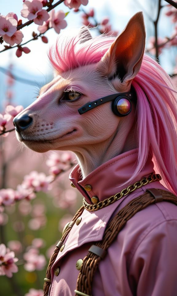 designed by Monia Merlo and Louise Dahl Wolfe , photograph, hyper detailed, shot from side of year old ripped Ashkenazi Male Chimera Second Lieutenant