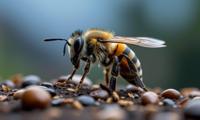 by Meryl McMaster , photograph, hyper detailed, body shot of a Bee