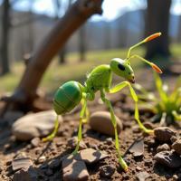 photograph, intricate background, overhead angle of a Ant of Breaking looking like a Wind turbine, it is very Shattered and Incredibly Detailed