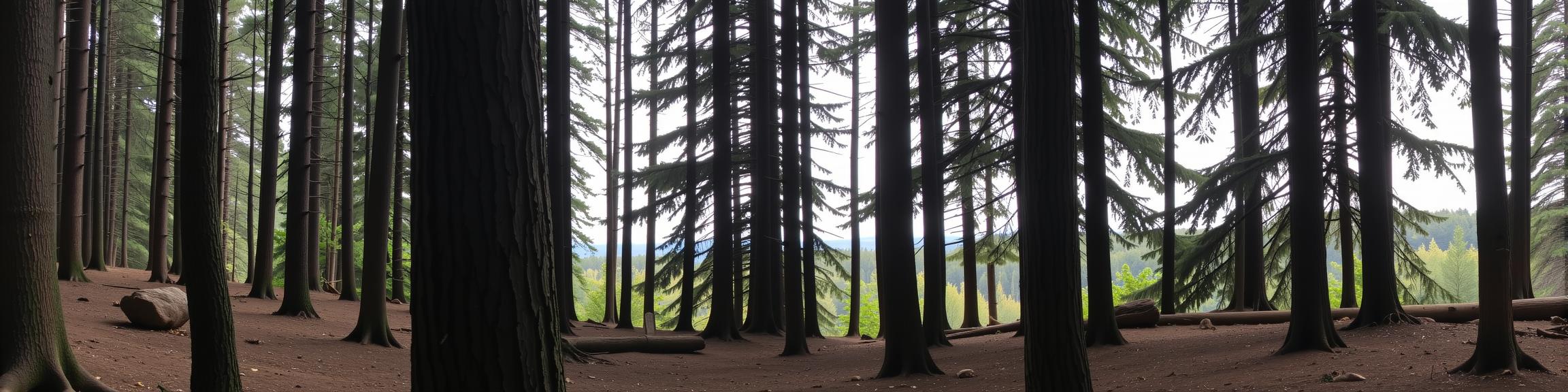 stylized by Bert Stern and Nobuyoshi Araki and Isaac Cordal and Misha Gordin , photograph, simple flat color, shoulder level shot of a In the depths of the forest
