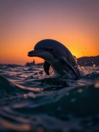 photograph, fairy tale, profile of a Dolphin , it is very Classic and Fairy Tale