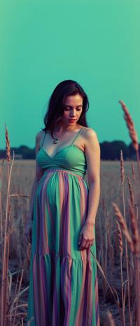 art by Martin Stranka and Walker Evans , photograph, contemporary fine detail, zoomed out of a Aesthetic Flirty Maternity Leave