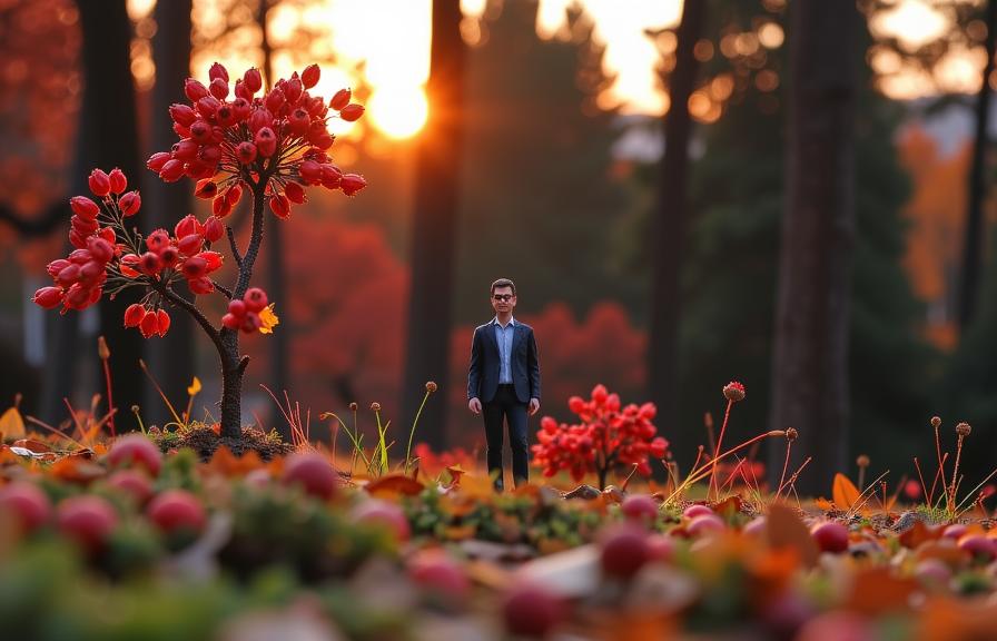art by Gilbert Garcin and Isaac Cordal , photograph, hyper detailed, selfie shot angle of a Shorty Fiery When I m gone