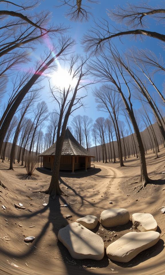 stylized by Ruth Orkin and Aliza Razell and Greg Girard , photograph, magnificent, Street level shot of a Bright Dirty The founding of the first successful English colony at Jamestown