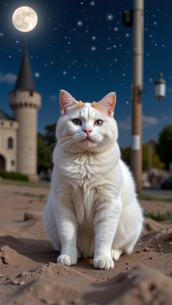 by Michael Shainblum and Alvin Langdon Coburn , photograph, luxurious, soft focus of a Pocketed Breathtaking White and Aqua Blue buff Greco Roman Exotic Shorthair Cat