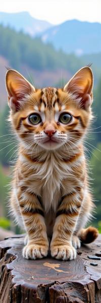 photograph, elegant, Sharp focus of a Exotic Shorthair Kitten , it is very Elevating and Good