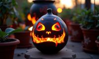 photograph, insane details, selfie shot angle of a Black mouthed Shorty Tang Dynasty Grapefruit , it is anthropomorphic with a face