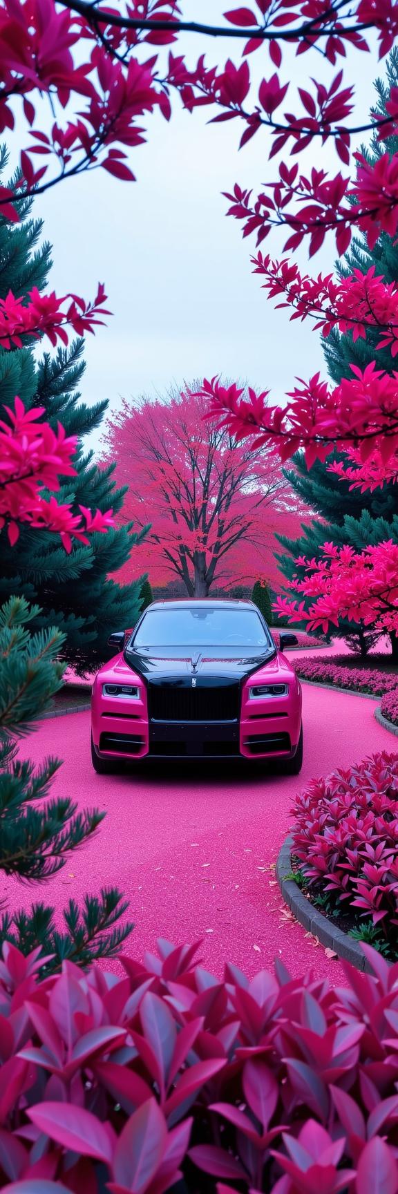photograph, behance, body shot of a Epochal Unpredictable Thai Garden , it is inspired by Rolls Royce