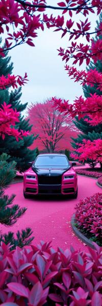 photograph, behance, body shot of a Epochal Unpredictable Thai Garden , it is inspired by Rolls Royce