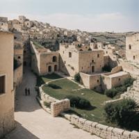 Matera landscape s, Deirdre Sullivan Beeman style, Gregory Crewdson influence, cinematic atmosphere
