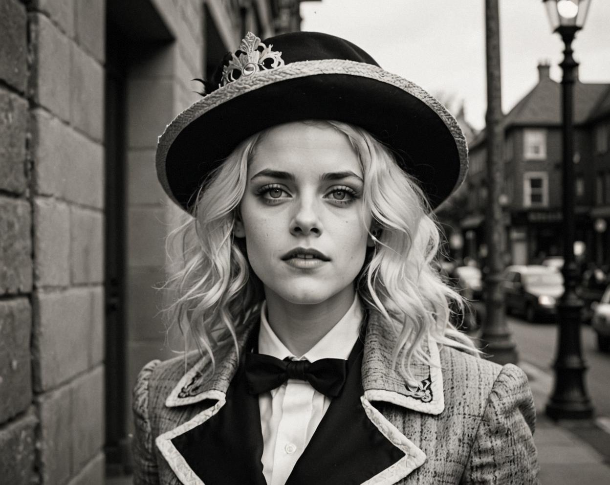 Photograph, s stocky Kristen Stewart, Town crier, her hair is Blonde
