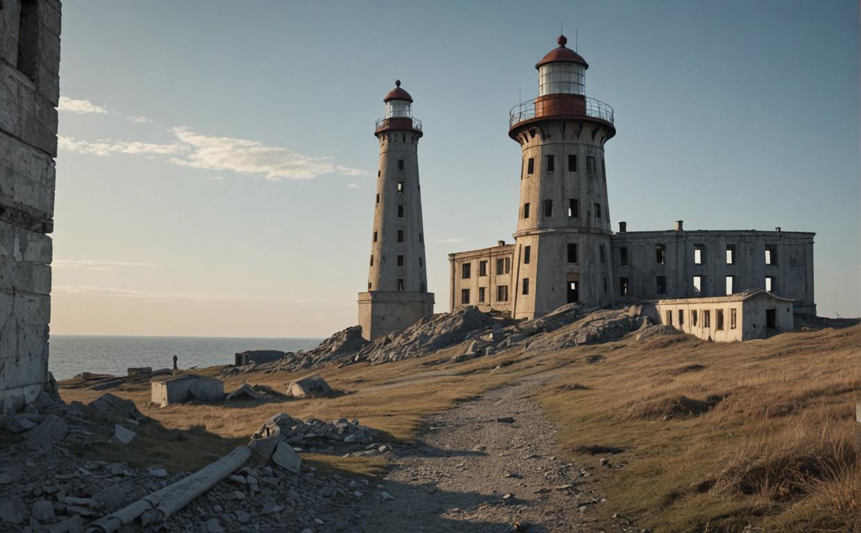 stylized by Fritz Henle , photograph, best quality, abandoned futuristic city