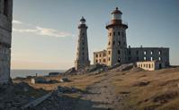 stylized by Fritz Henle , photograph, best quality, abandoned futuristic city