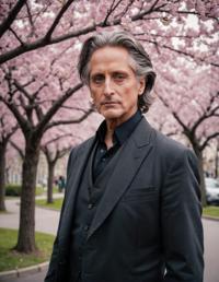 photograph, Terrorwave, Alluring Michael Douglas dressed up as Sirius Black character, wearing Obsidian