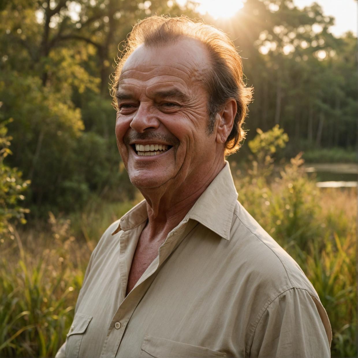 documentary style, golden hour glow, shallow depth, swampy surroundings