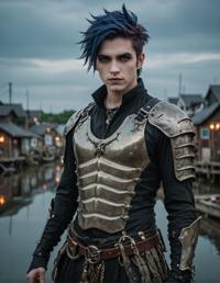 twilight, gothic k pop idol, hellish dryad, drill hairstyle