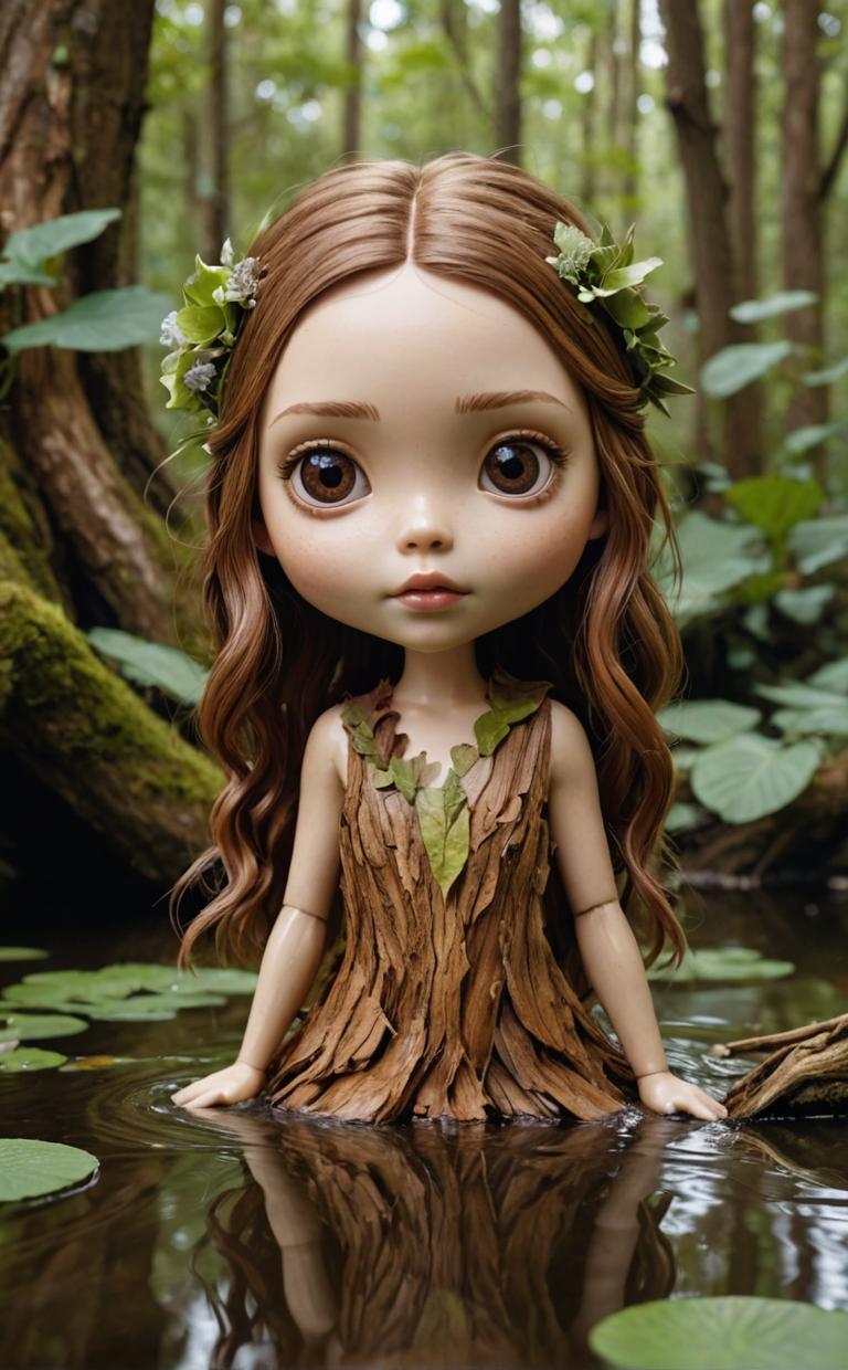 stylized by Nick Knight, photograph, fae elizabeth olsen, chibi