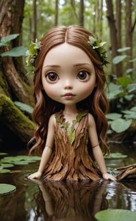 stylized by Nick Knight, photograph, fae elizabeth olsen, chibi
