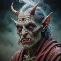 Portrait of an average, grotesque arcane being, detailed in photorealistic style, inspired by surrealist art movements