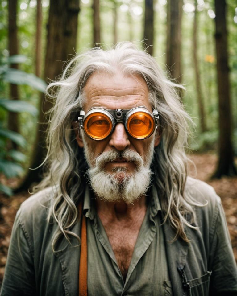 photograph, jungle, old man, fantasy art