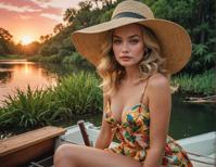 stylized by Slim Aarons, photograph, boredom meets rage, hunter king clashes