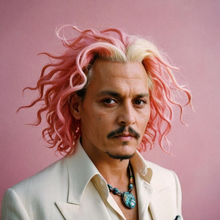 photograph, y o Johnny Depp , Exotic, looking away