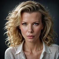 stylized by Martin Rak and Archillect, photograph, sultry Kim Basinger,
