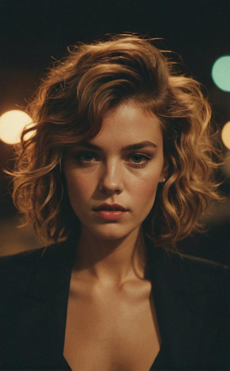 designed by Guy Aroch, photograph, stylized hair, regretful expression