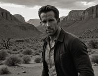 Moody Petra, dark silhouette, Caramel hair slicked back, Arcadian Khakis