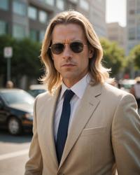 Drab Grouchy face, masterful photograph, HQ quality, long light hair