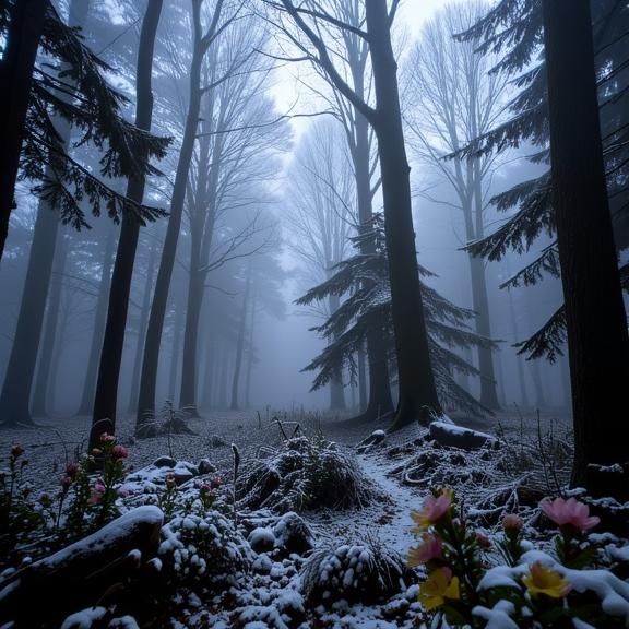 designed by Peter Kemp , photograph, dense forest and flowers, award winning
