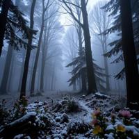 designed by Peter Kemp , photograph, dense forest and flowers, award winning