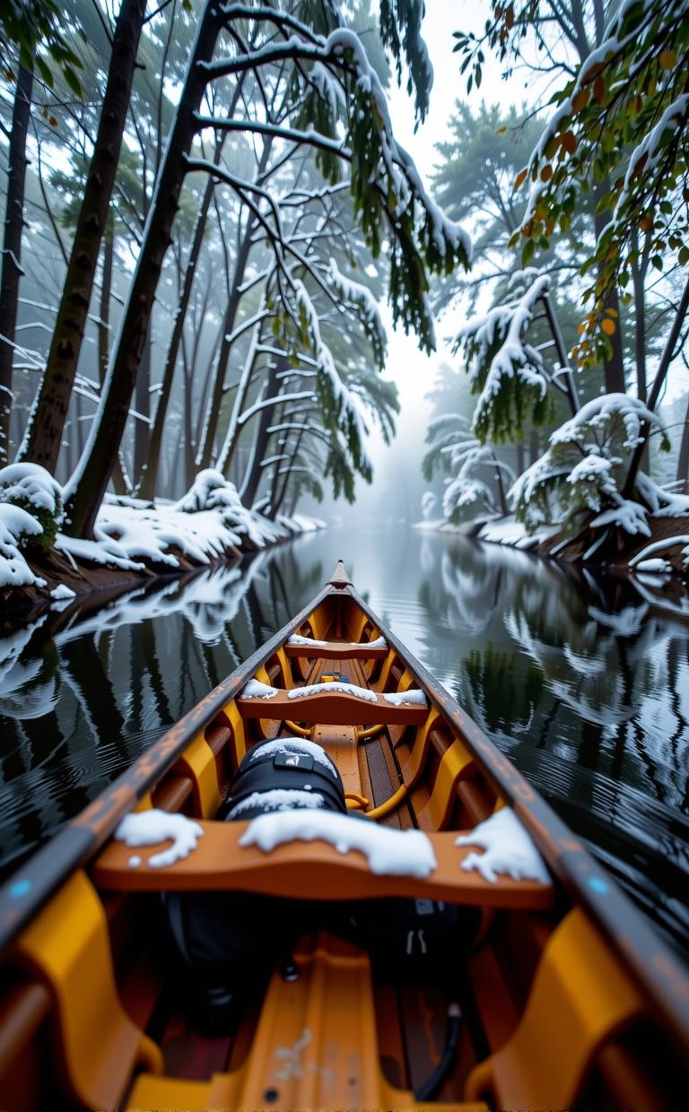 designed by Bojan Jevtic , photograph, masterpiece, knee level shot of a Dutch Canoe