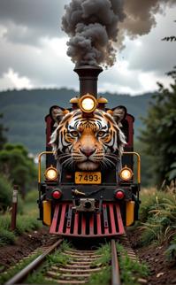 designed by Andreas Levers and David LaChapelle , photograph, tiger print theme , Rule of Thirds