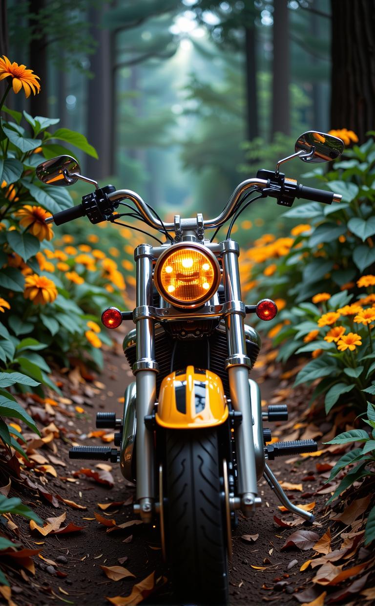 photograph, zebra print theme , angle from above of a Creative Vulgar Albanian Harley Davidson , it has ornate details