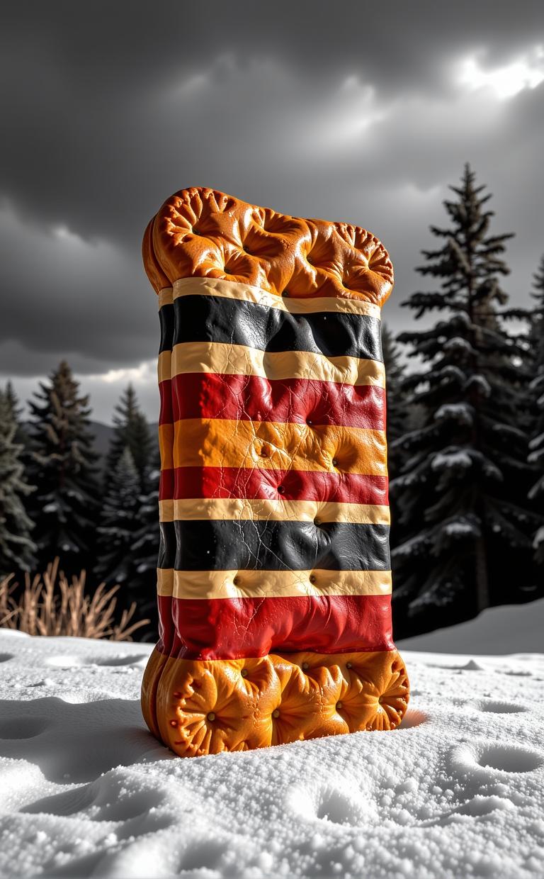 stylized by Ruth Bernhard , photograph, award winning, side view shot of a Neoclassicism Striped Slovak crackers