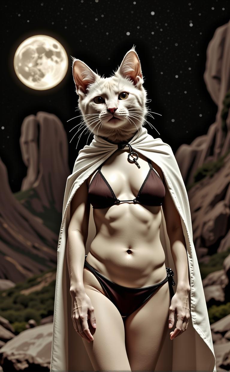 photograph, behance, Street level shot of a Wavy Sensual busty Punks Balinese Kitten Chancellor Roc hybrid, it is very embarrased