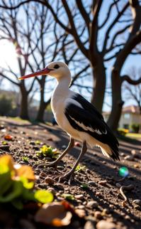 photograph, Chibi blossoms and trees, insane details, wide angle of a American Avocet