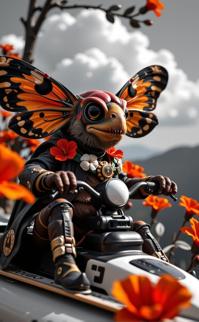 photograph, Golden ratio, soft focus of an overweight Golden Age Madagascar Sunset Moth , it is very Sci fi and Attractive