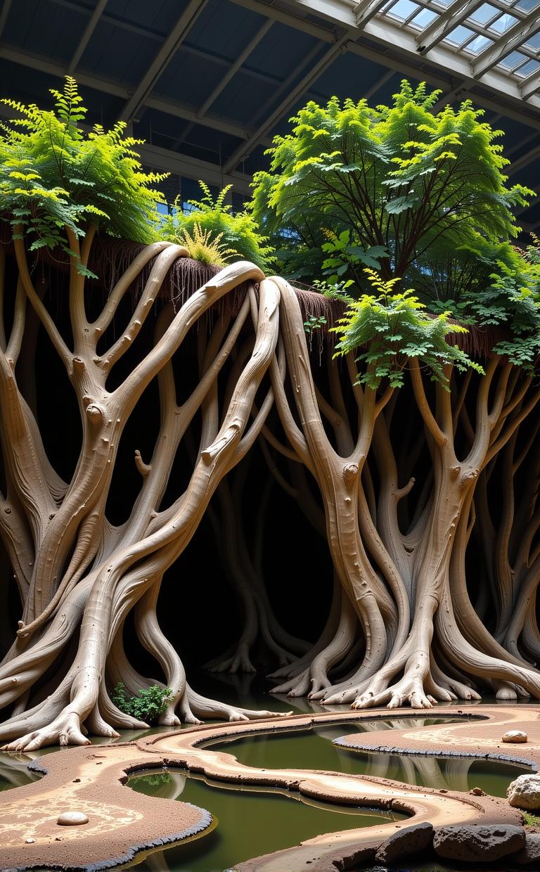 designed by Clemens Ascher and Kees Scherer and Wolfgang Suschitzky , photograph, lush roots and Canis Major constellation in background, best quality