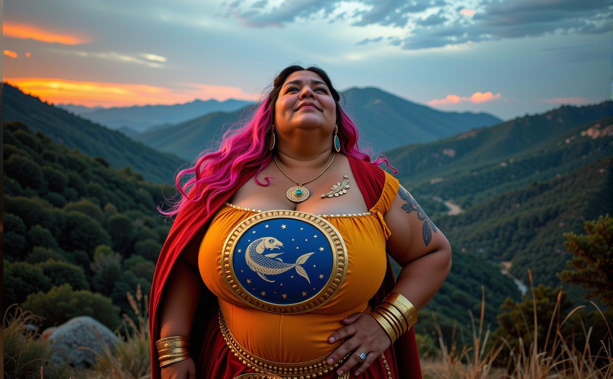 photograph, majestic, medium wide shot of a De Stijl Voyeuristic portly Indian Woman , she is from the s