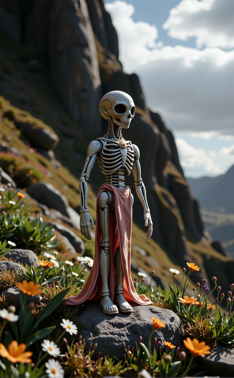 photograph, perfect symmetry, Full length frame of a Orphism Pure Byzantine Voodoo doll , it is anthropomorphic reimagined as a Slytherin character