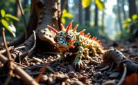 photograph, desolate forest and foliage, hyper detailed, reminiscent of Street Fighter series