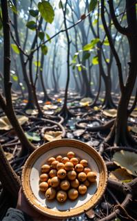 art by Natalia Rak and John Everett Millais , photograph, ethereal, selfie of a Plated Avant Garde Nepalese soybeans