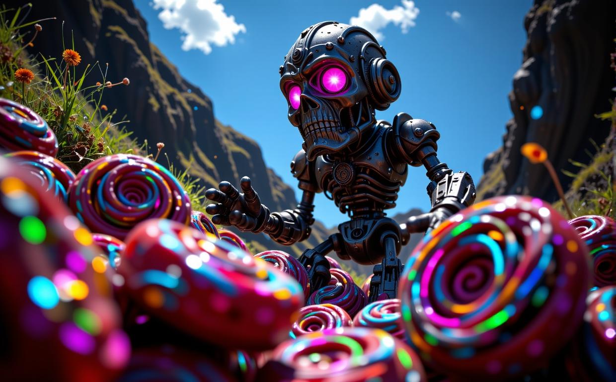 art by Steve Sack , photograph, hearthstone artwork, low angle shot of a Lifelike Fine traditional Dark ages licorice