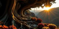 designed by Anne Brigman and Roy DeCarava , photograph, lush roots with Coral reef, Wonder