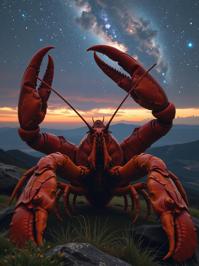 by Greg Girard , photograph, concept art, view of a giant Lobster
