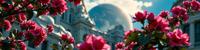stylized by Thomas Leuthard and Michal Karcz , photograph, concept art, angle from below of a DayGlo The fall of Rome