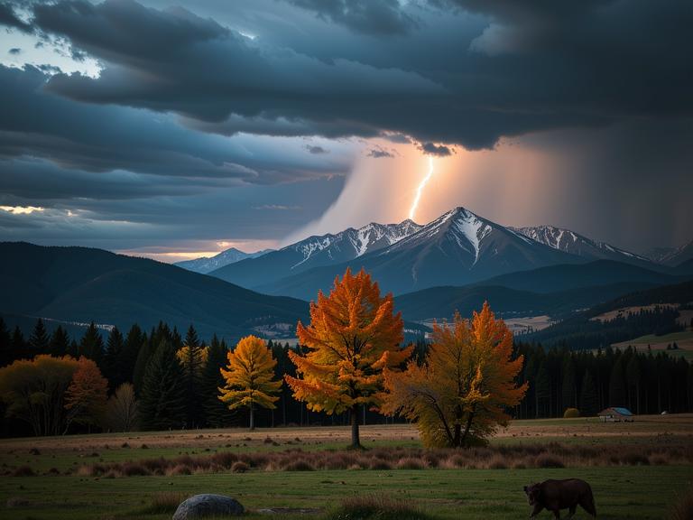 photograph, insane details, shoulder level shot of a Plain Acclaimed With each passing season, nature s canvas transforms