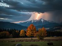 photograph, insane details, shoulder level shot of a Plain Acclaimed With each passing season, nature s canvas transforms